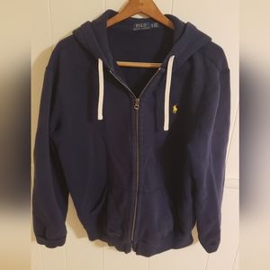 Polo full zip hooded sweatshirt